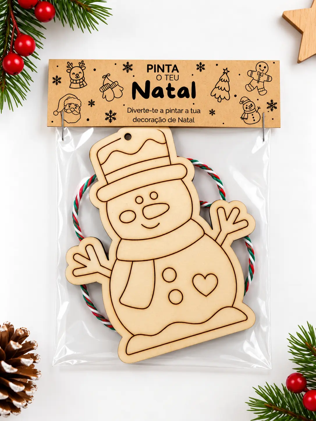 Enfeites de Natal para colorir