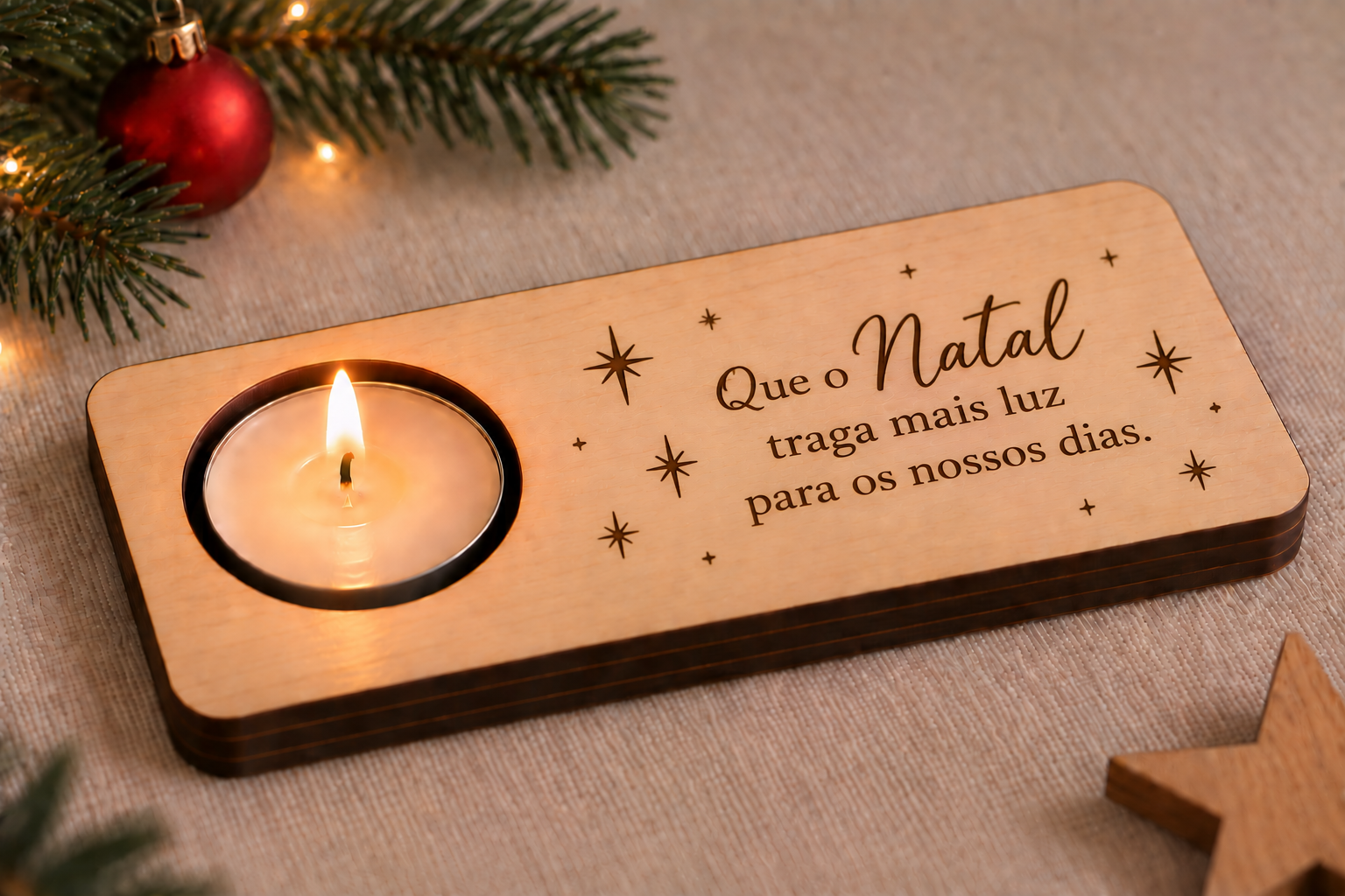 Suportes de vela de Natal personalizados