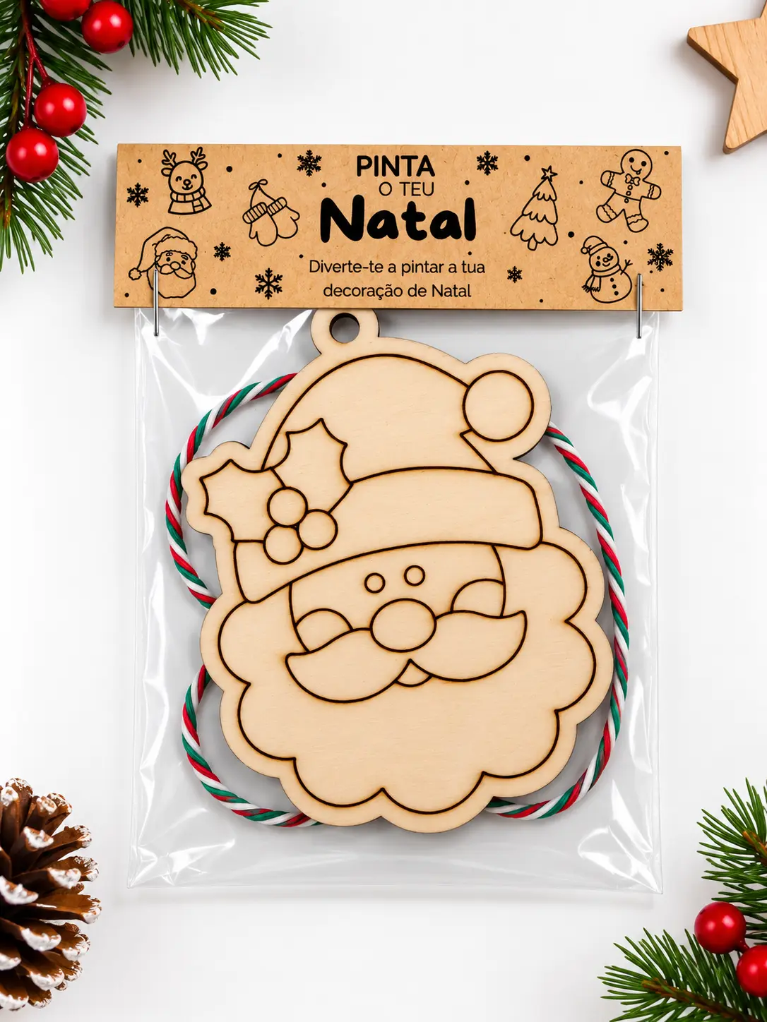 Enfeites de Natal para colorir