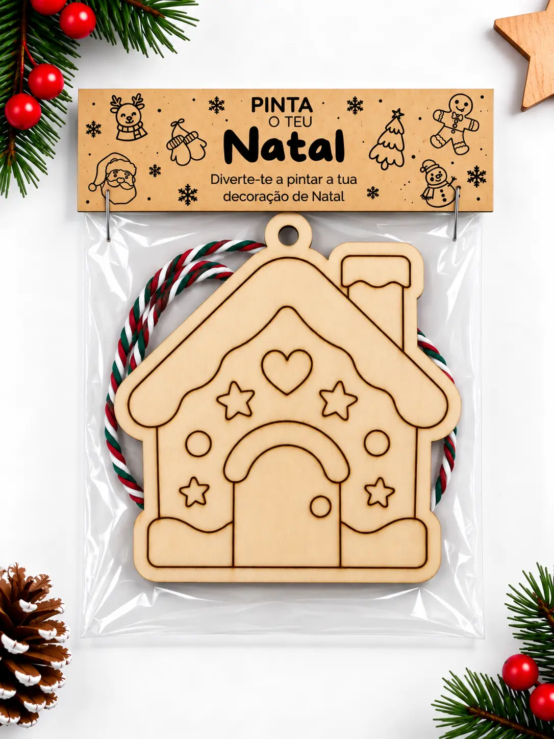 Enfeites de Natal para colorir