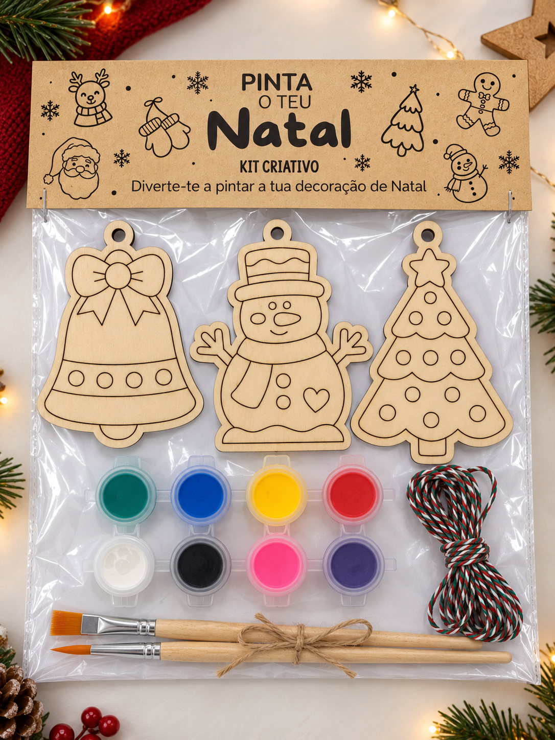 Kit criativo Pinta o teu Natal