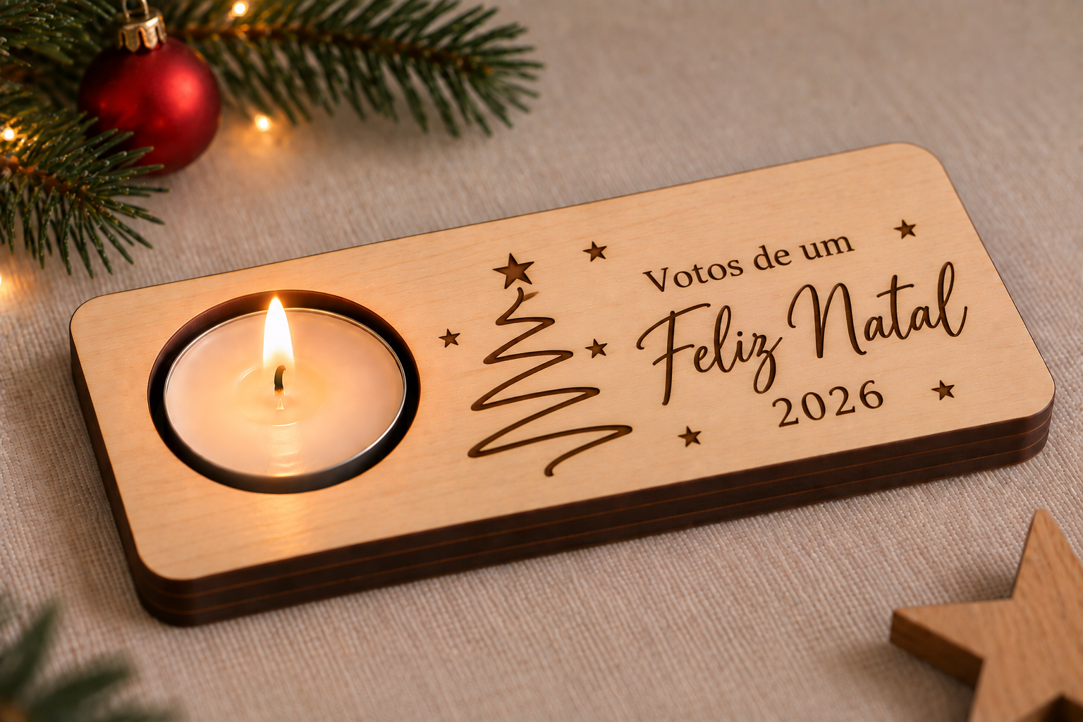 Suportes de vela de Natal personalizados