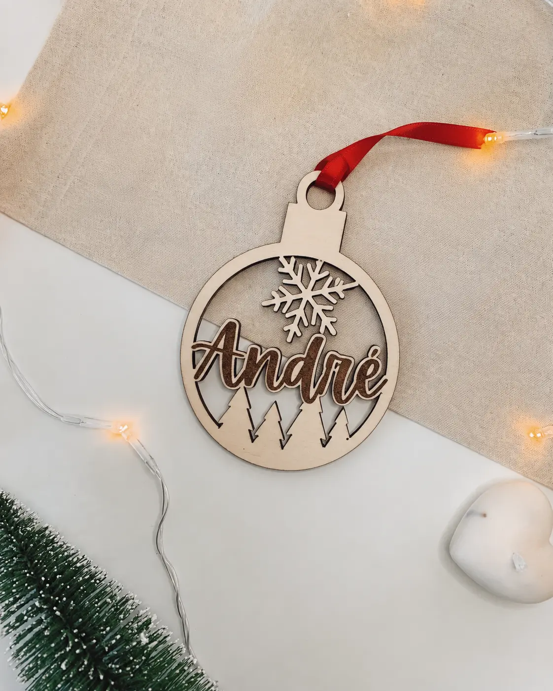 Bolas de Natal personalizadas com nome
