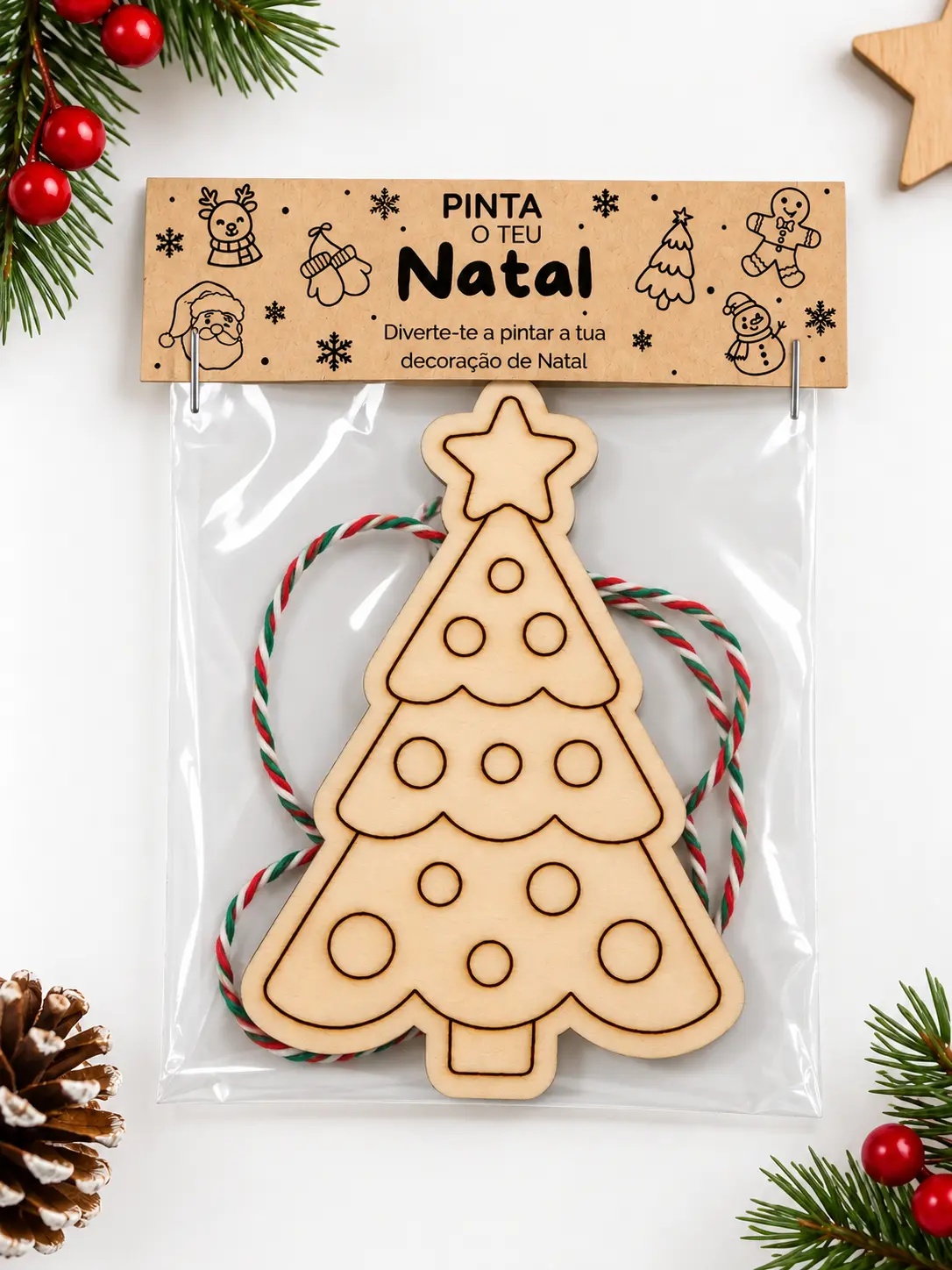 Enfeites de Natal para colorir