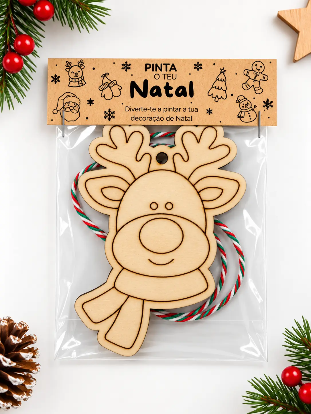 Enfeites de Natal para colorir