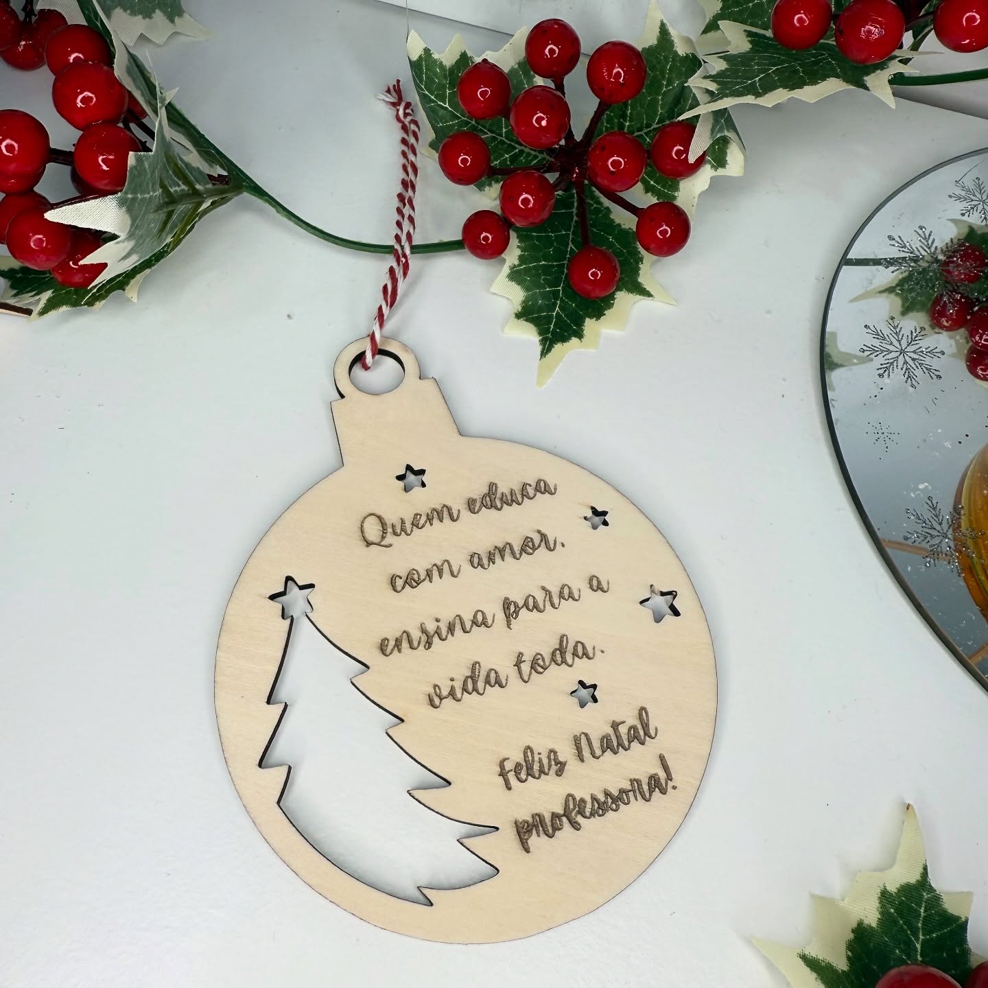 Ornamento de árvore de Natal para professor