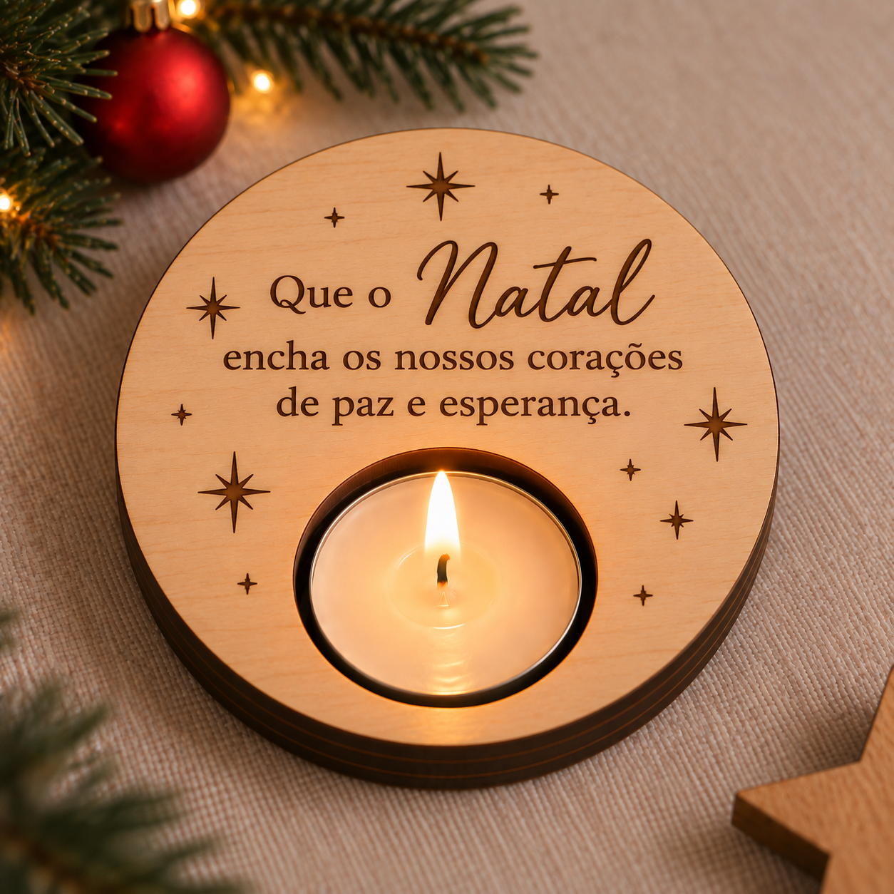 Suportes de vela de Natal personalizados