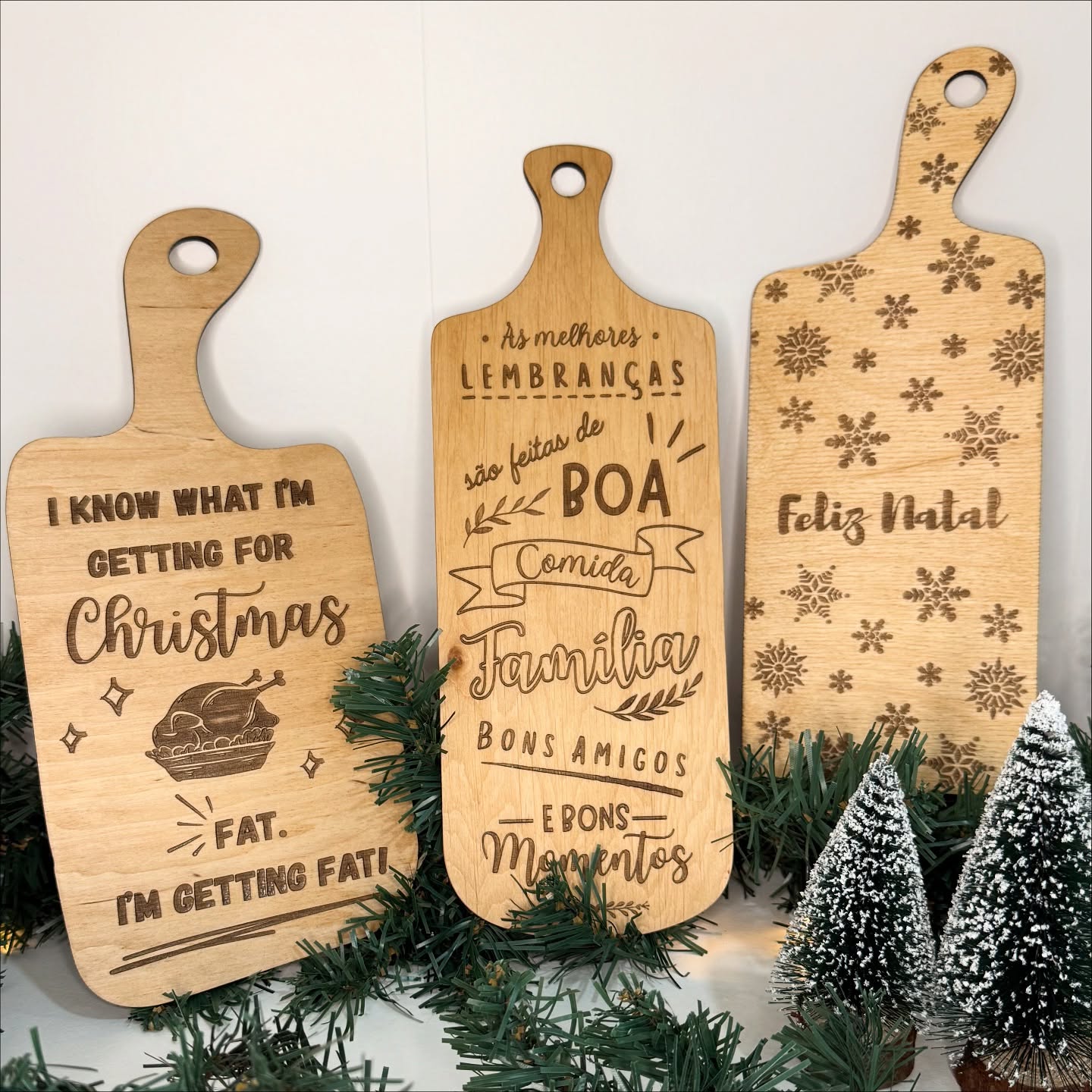 Tábuas de servir personalizadas de Natal