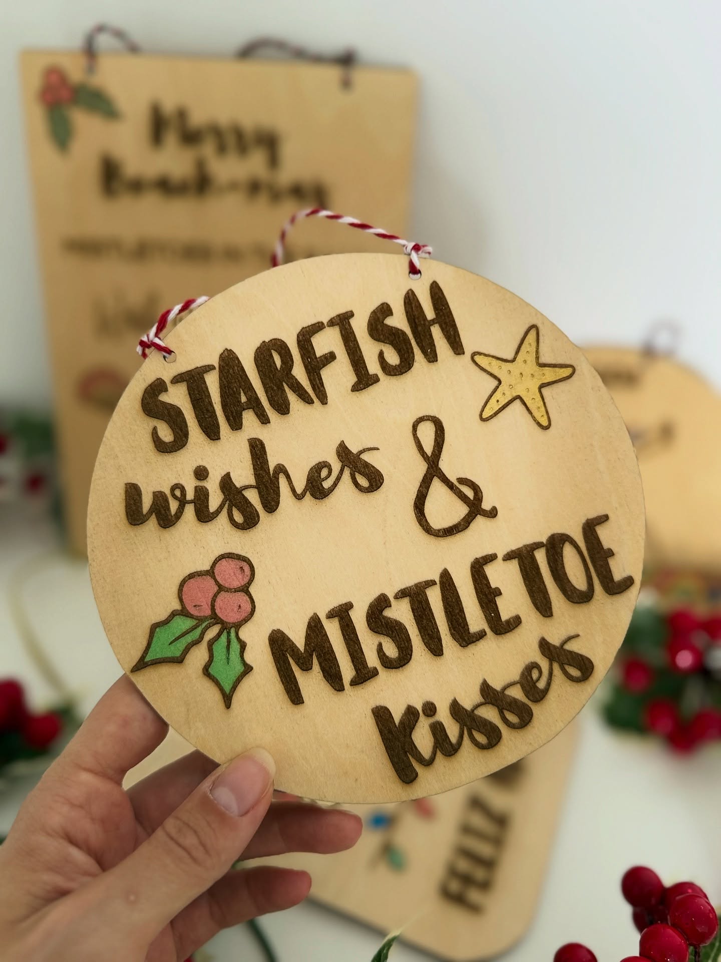 Placas decorativas de Natal